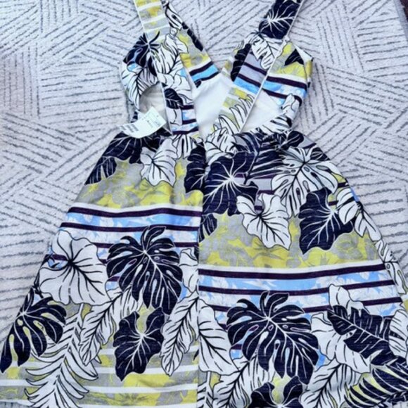 H&M Sparkly Floral Patterned Mini Dress - Size 4 - Picture 5 of 9